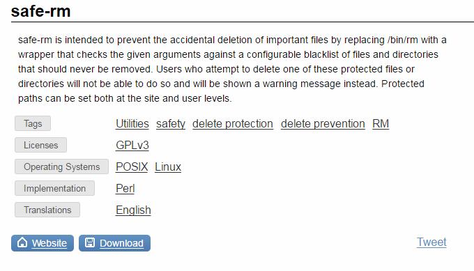 使用safe-rm防止删除服务器上的重要文件